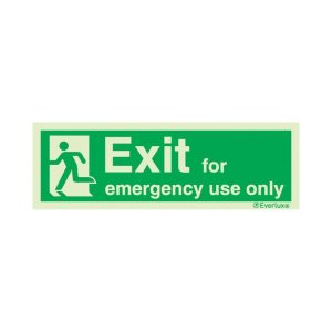 exit for emergency use only left