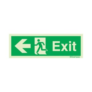 exit sign left