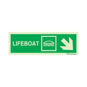 Lifeboat sideways right down