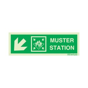 Muster station sideways left down