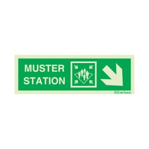 Muster station sideways right down